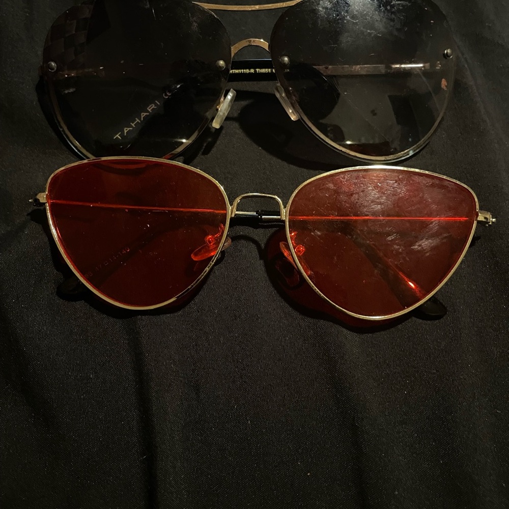 Tahari Black, Brown, Gray and Red Sunglasses Set